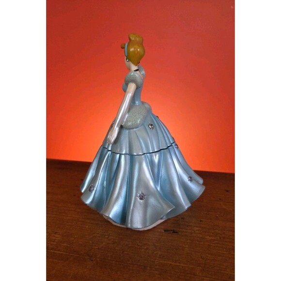 Vintage Disney Princess Cinderella Figurine Rhinestone Trinket Box F.A.B NY - Picture 5 of 14